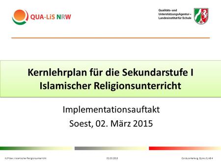 Kernlehrplan für die Sekundarstufe I Islamischer Religionsunterricht