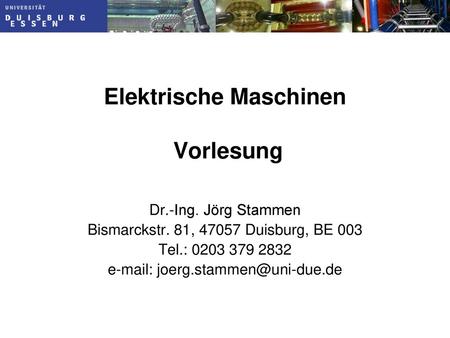 Elektrische Maschinen Vorlesung