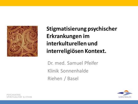 Dr. med. Samuel Pfeifer Klinik Sonnenhalde Riehen / Basel