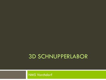 3D Schnupperlabor NMS Vorchdorf.