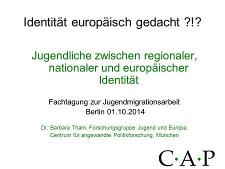 Identität europäisch gedacht ?!?