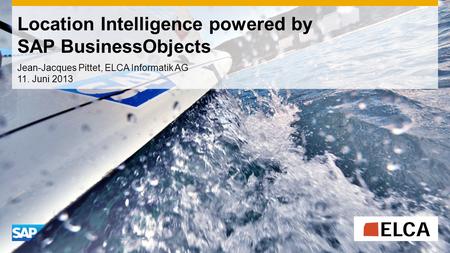 Location Intelligence powered by SAP BusinessObjects