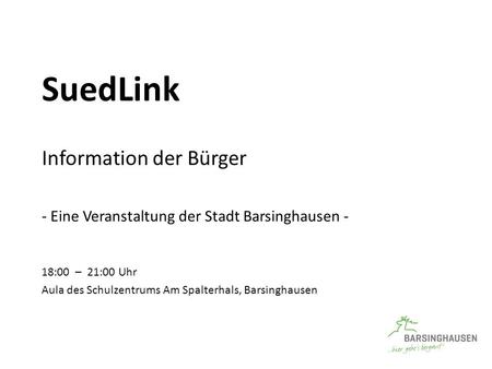 SuedLink Information der Bürger