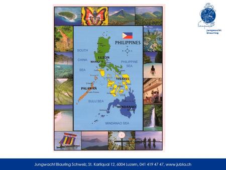 Jungwacht Blauring Schweiz, St. Karliquai 12, 6004 Luzern, 041 419 47 47, www.jubla.ch.