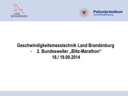 Geschwindigkeitsmesstechnik Land Brandenburg