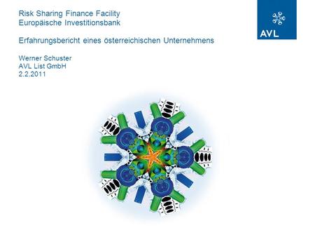 Risk Sharing Finance Facility Europäische Investitionsbank Erfahrungsbericht eines österreichischen Unternehmens Werner Schuster AVL List GmbH 2.2.2011.