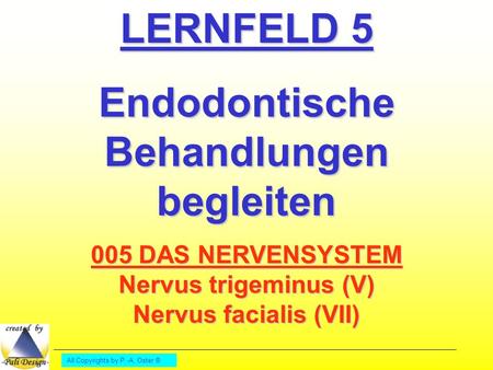 LERNFELD 5 Endodontische Behandlungen begleiten