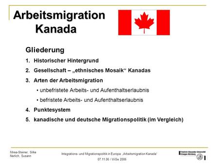 Arbeitsmigration Kanada