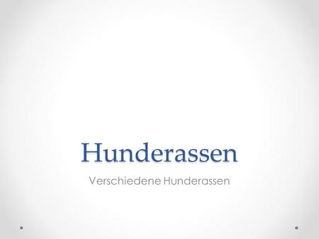 Verschiedene Hunderassen