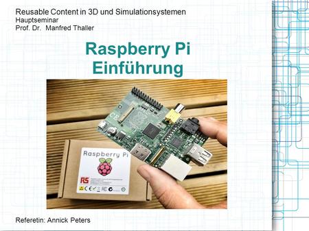 Raspberry Pi Einführung