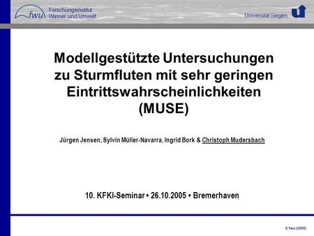 10. KFKI-Seminar • • Bremerhaven