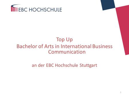 Bachelor of Arts in International Business Communication