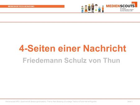 4-Seiten einer Nachricht Friedemann Schulz von Thun