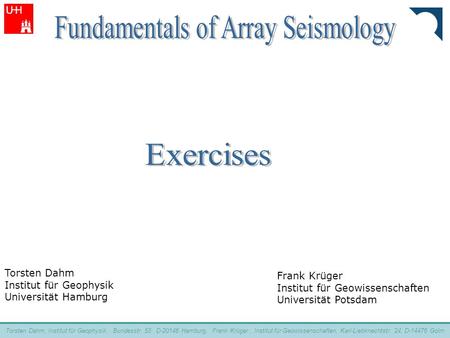 Fundamentals of Array Seismology
