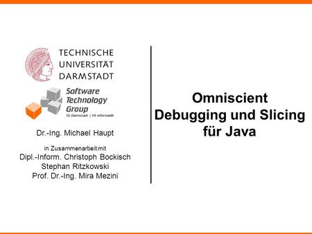 Omniscient Debugging und Slicing für Java