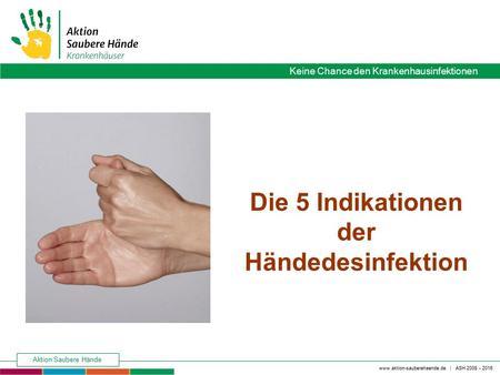 Die 5 Indikationen der Händedesinfektion