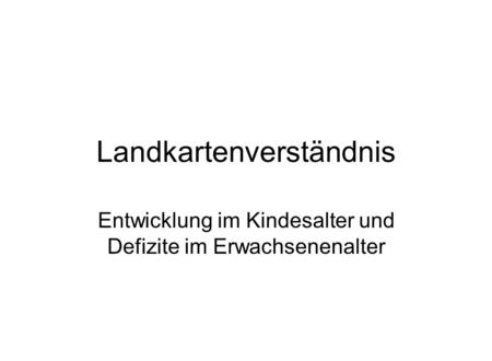 Landkartenverständnis