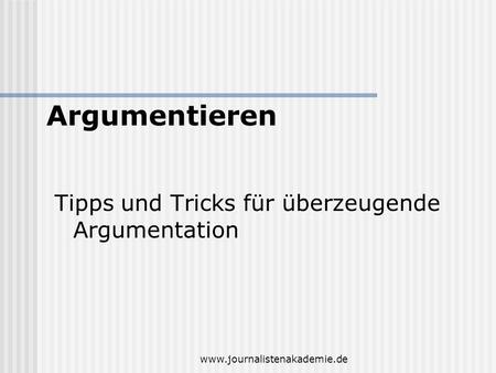 Argumentieren Tipps und Tricks für überzeugende Argumentation