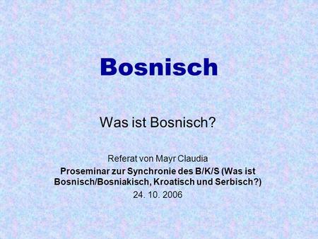 Referat von Mayr Claudia