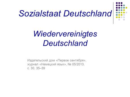 Sozialstaat Deutschland Wiedervereinigtes Deutschland