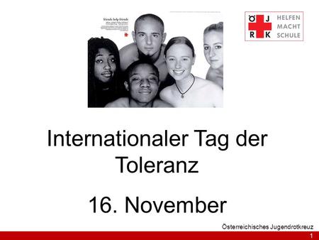 Internationaler Tag der Toleranz