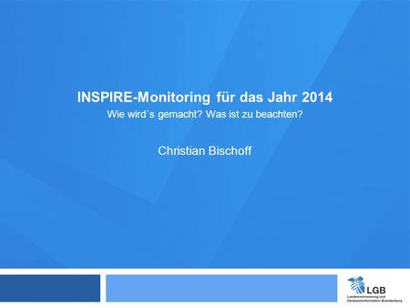 INSPIRE-Monitoring für das Jahr 2014