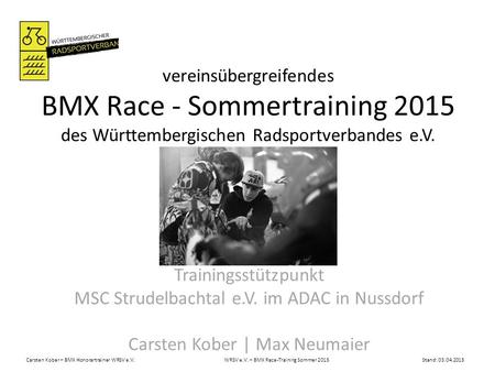 BMX Race - Sommertraining 2015