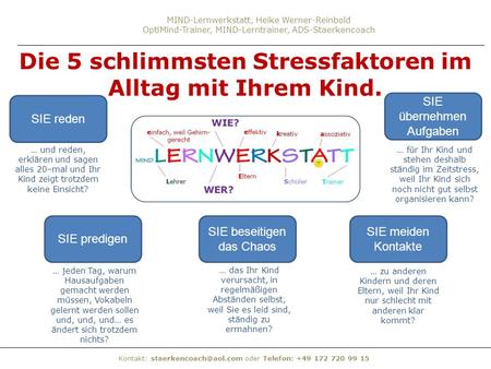 Die 5 schlimmsten Stressfaktoren im Alltag mit Ihrem Kind.