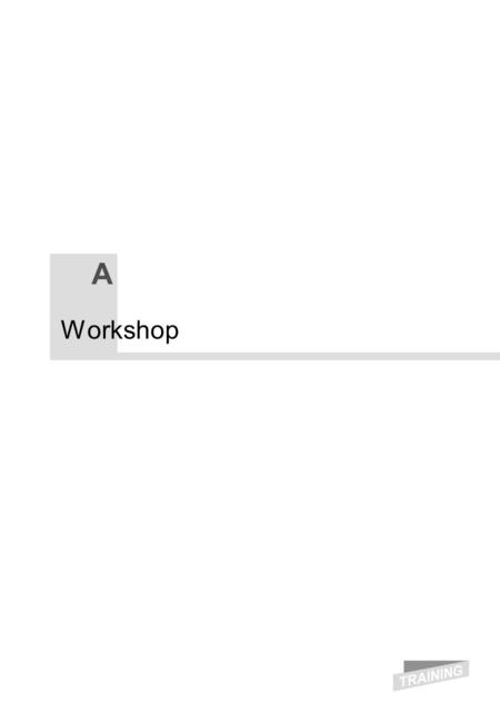 A Workshop About this chapter General description Units Time Schedule