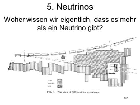 200 5. Neutrinos Woher wissen wir eigentlich, dass es mehr als ein Neutrino gibt?