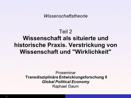 Wissenschaftstheorie