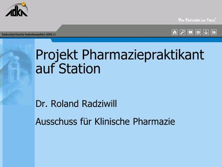 Projekt Pharmaziepraktikant auf Station