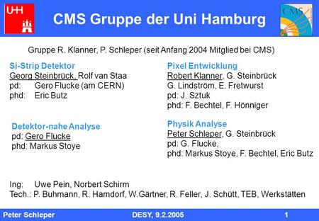 CMS Gruppe der Uni Hamburg
