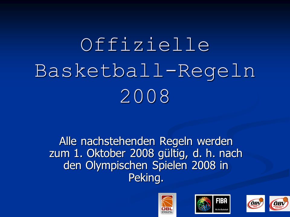 Offizielle Basketball-Regeln ppt herunterladen