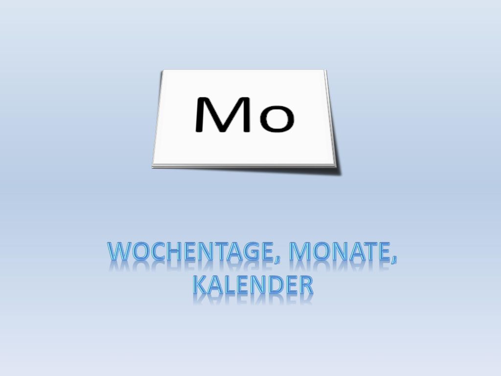 Wochentage Monate Kalender Ppt Herunterladen