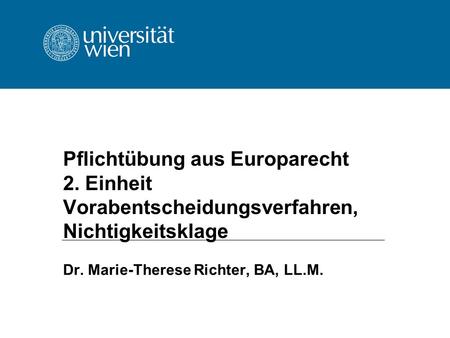 Dr. Marie-Therese Richter, BA, LL.M.