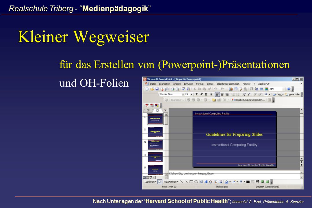 Kleiner Wegweiser Fur Das Erstellen Von Powerpoint Prasentationen Ppt Herunterladen