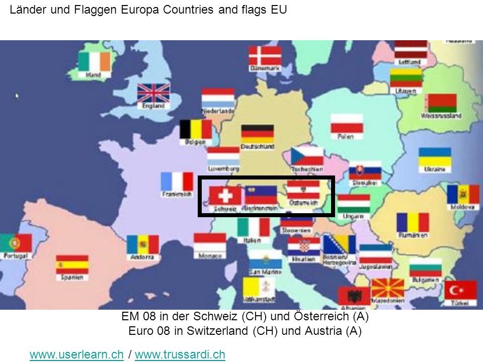 Länder und Flaggen Europa Countries and flags EU - ppt herunterladen