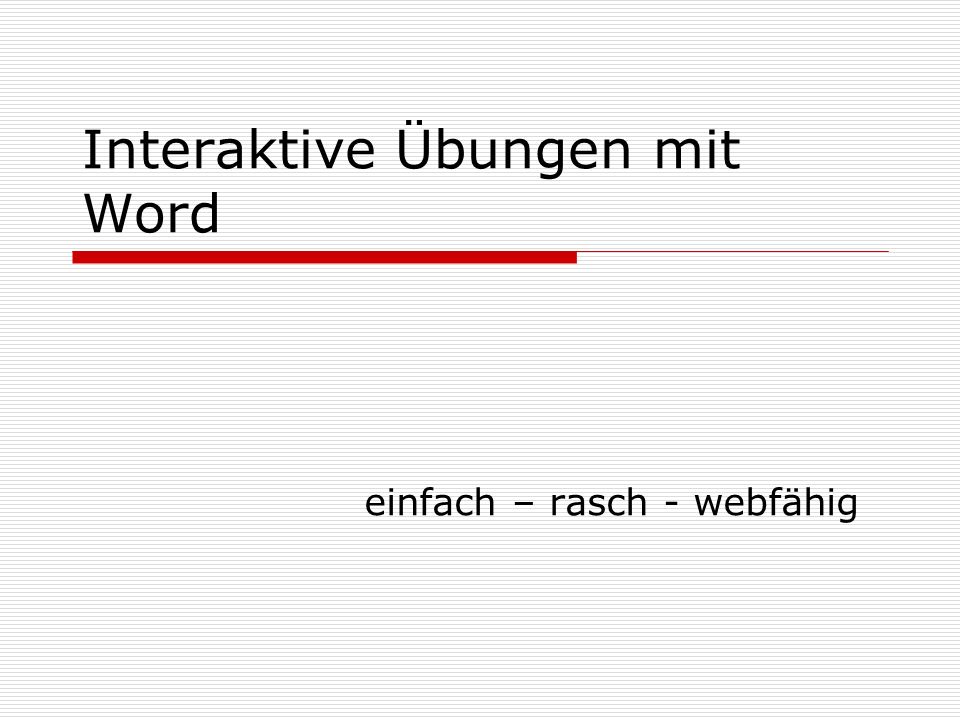 Interaktive Ubungen Mit Word Ppt Video Online Herunterladen