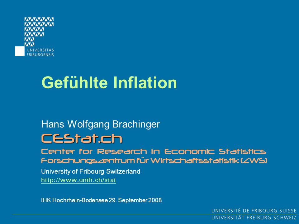 Gefühlte Inflation CEStat.ch Hans Wolfgang Brachinger - ppt video online  herunterladen