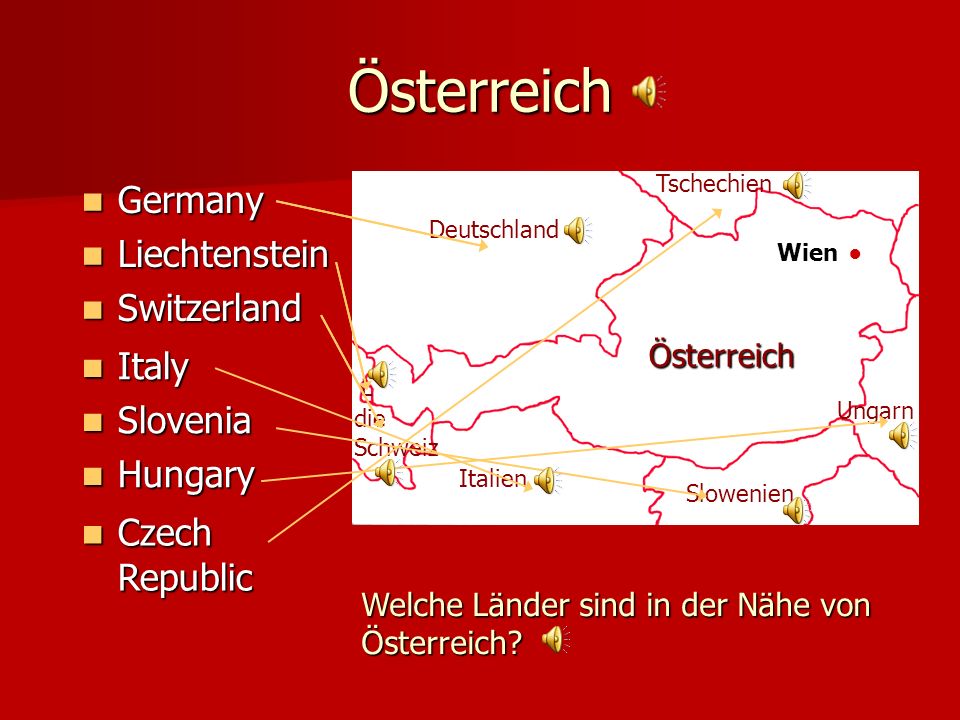 Österreich Germany Liechtenstein Switzerland Italy Slovenia Hungary - ppt  herunterladen