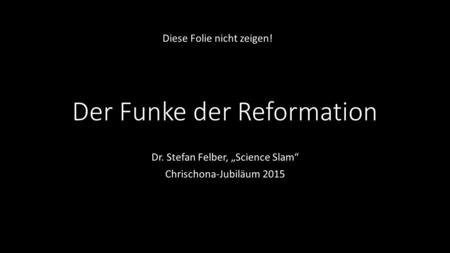 Der Funke der Reformation