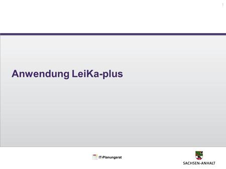 Anwendung LeiKa-plus.