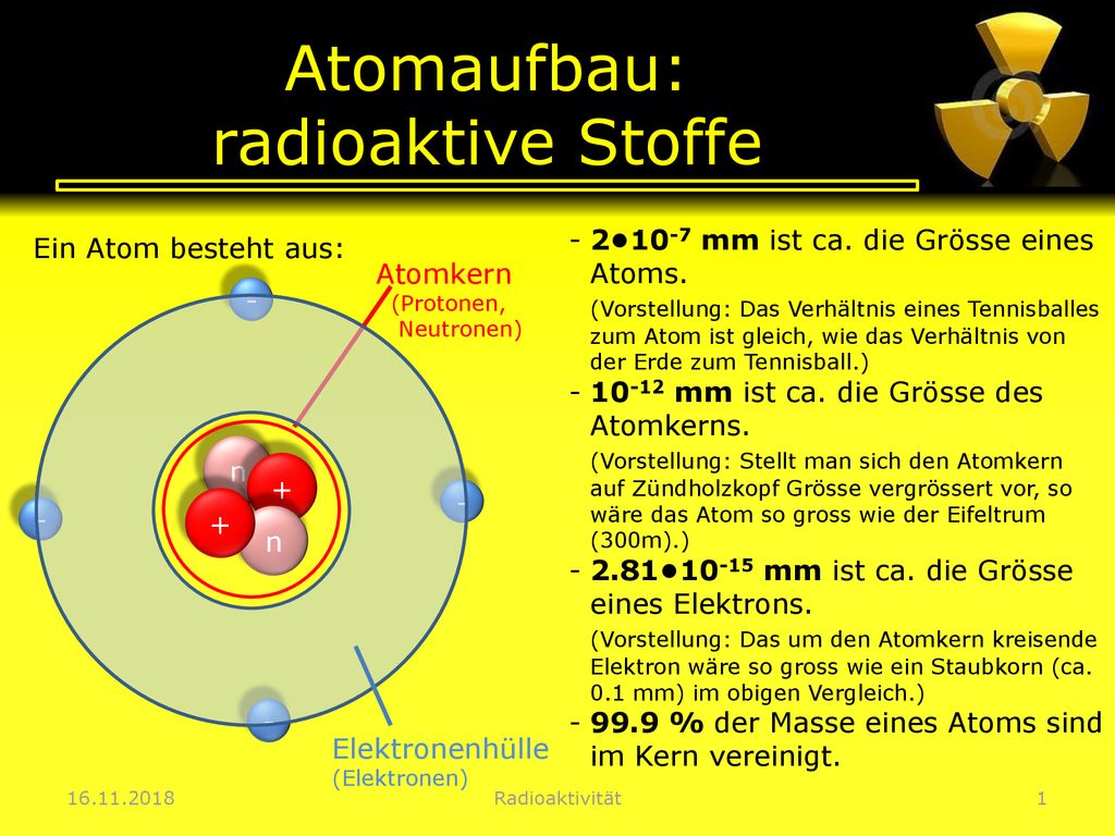 Atomaufbau: radioaktive Stoffe - ppt herunterladen