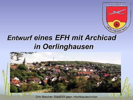 Entwurf eines EFH mit Archicad in Oerlinghausen