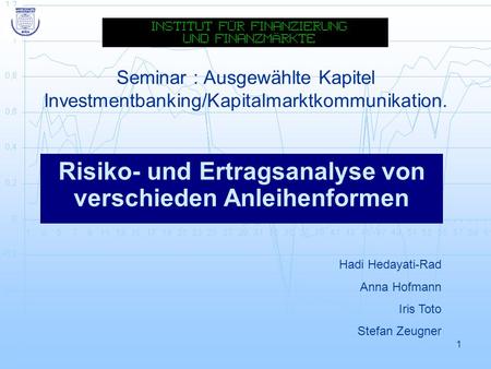 1 Seminar : Ausgewählte Kapitel Investmentbanking/Kapitalmarktkommunikation. Risiko- und Ertragsanalyse von verschieden Anleihenformen Hadi Hedayati-Rad.