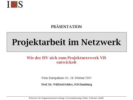 Projektarbeit im Netzwerk