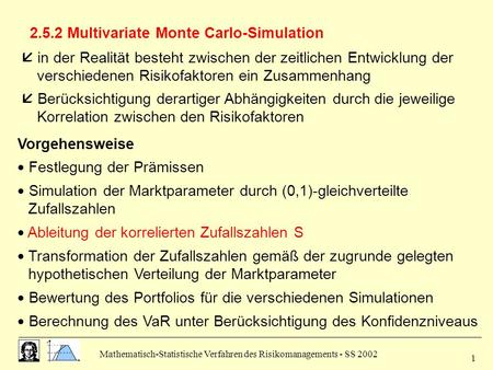 2.5.2 Multivariate Monte Carlo-Simulation