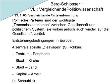 Berg-Schlosser : VL : VergleichendePolitikwissenschaft