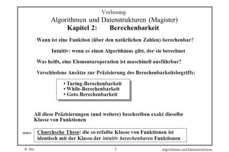 Wann ist eine Funktion (über den natürlichen Zahlen) berechenbar?